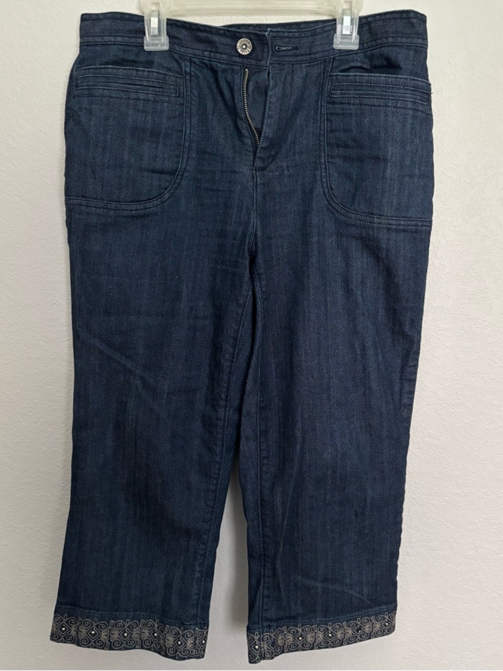 Christopher & Banks Dark Blue Cropped Jeans